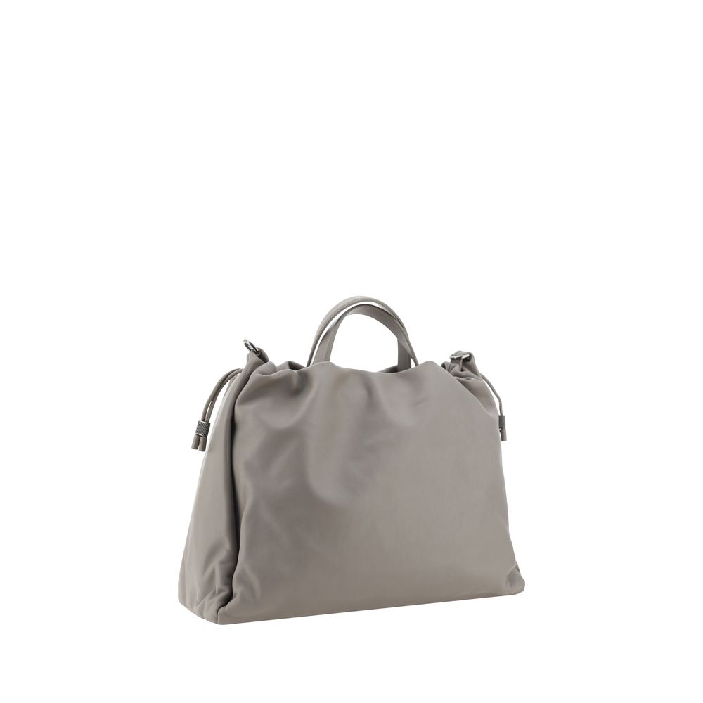 Front view with bag zipped and handles upright.