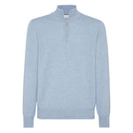 Brunello Cucinelli Sweaters Clear Blue Topwear