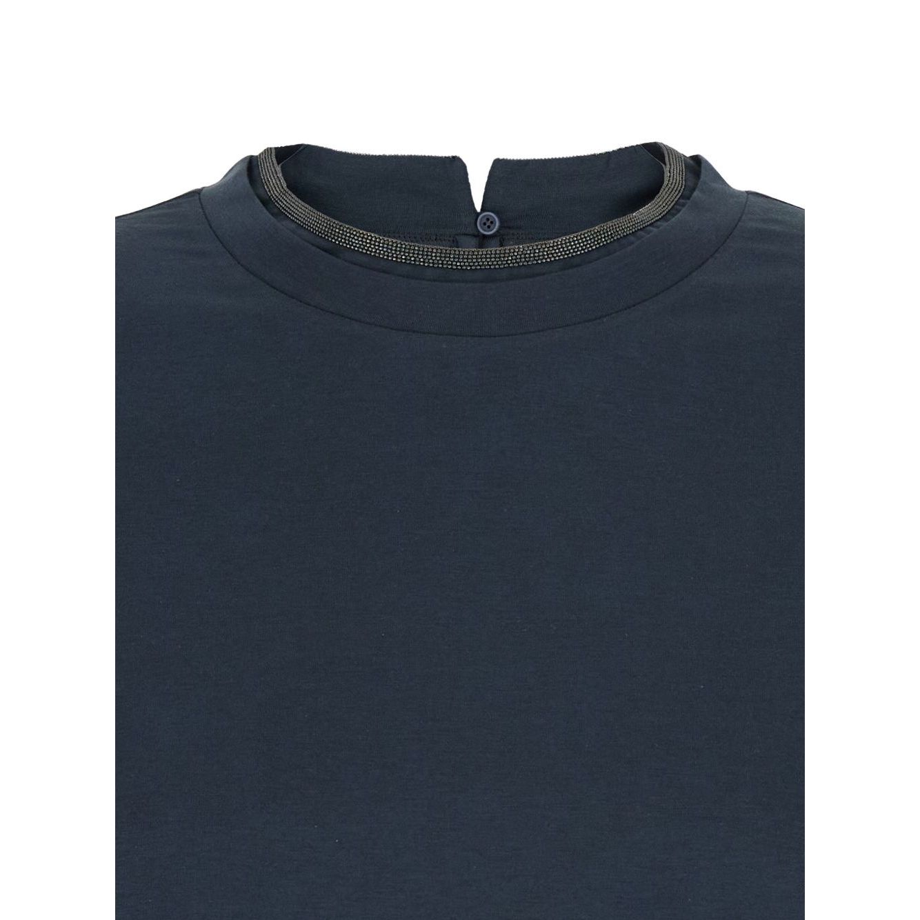 Brunello Cucinelli T-shirts and Polos Blue Topwear