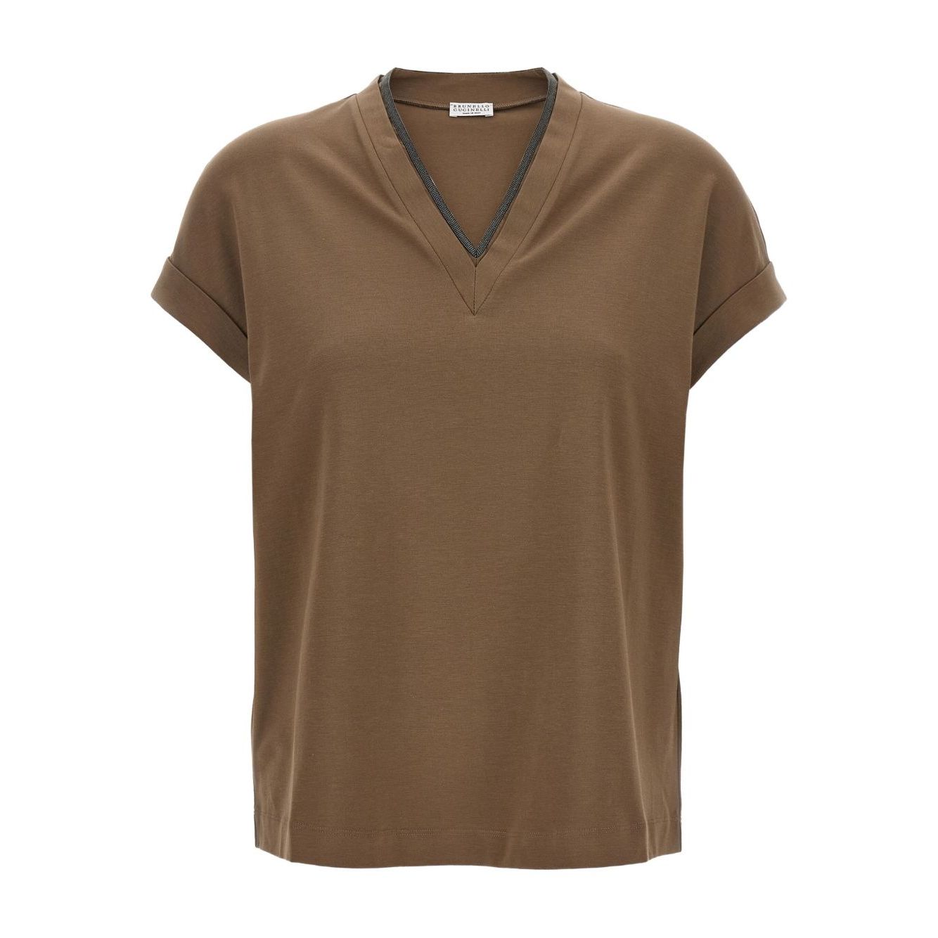 Brunello Cucinelli T-shirts and Polos Brown Topwear