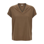 Brunello Cucinelli T-shirts and Polos Brown Topwear