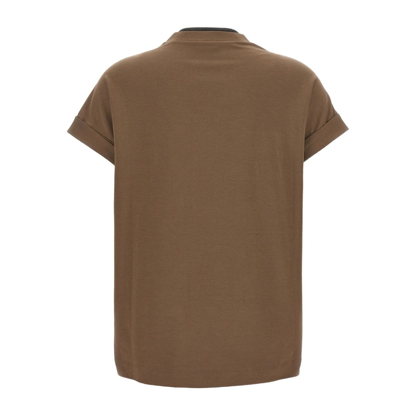 Brunello Cucinelli T-shirts and Polos Brown Topwear