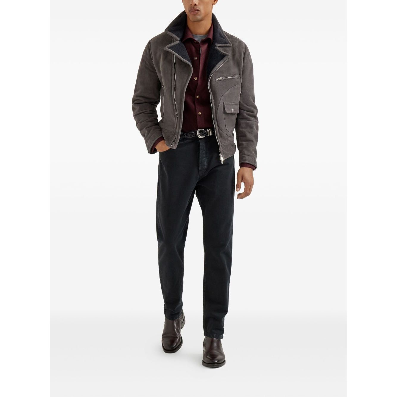 Brunello Cucinelli T-shirts and Polos Grey Topwear
