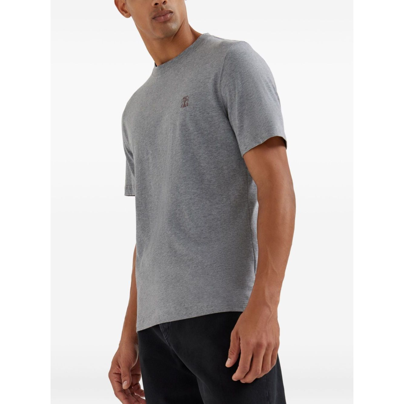 Brunello Cucinelli T-shirts and Polos Grey Topwear