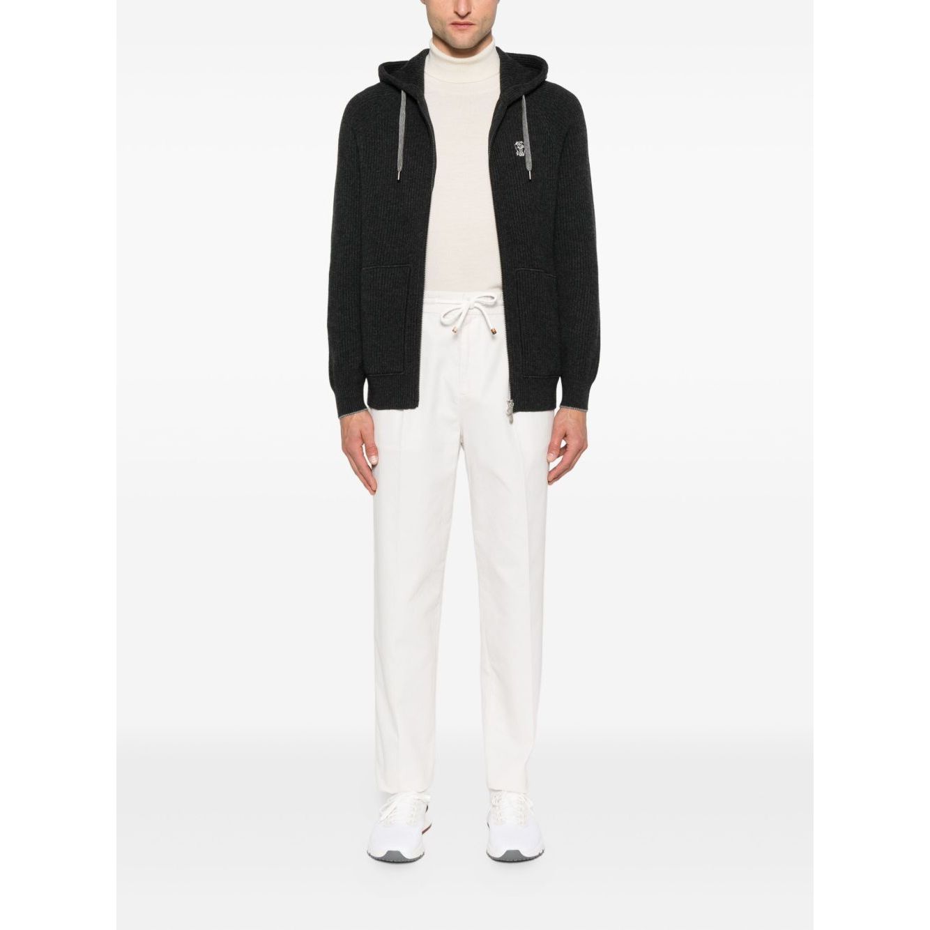 Brunello Cucinelli Zip-up hooded cardigan Topwear