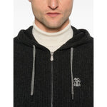 Brunello Cucinelli Zip-up hooded cardigan Topwear