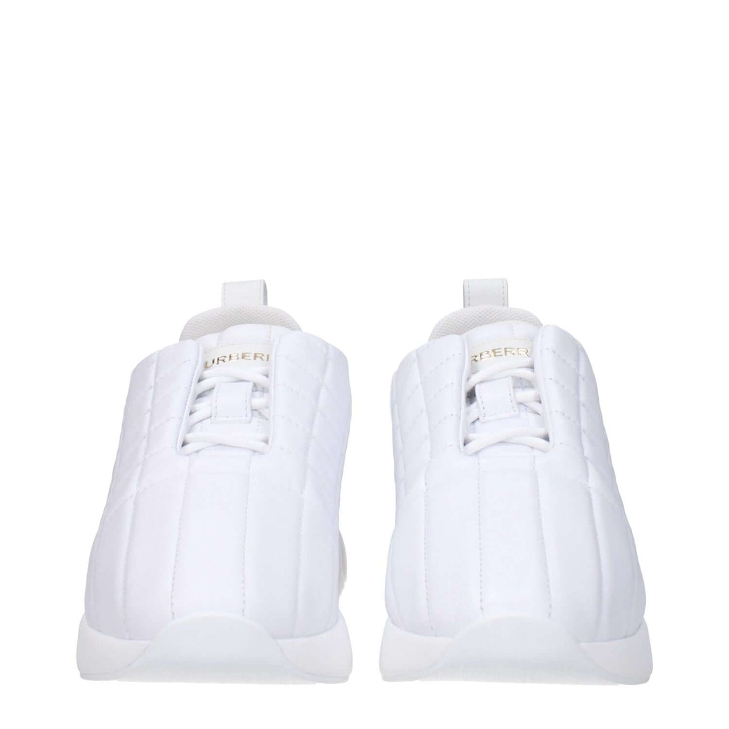 Burberry White Leather Sneakers