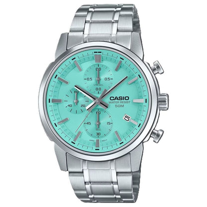 CASIO COLLECTION Mod. CHRONO DATE - AQUA GREEN