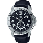 CASIO COLLECTION Mod. DIVER DATE LEATHER - BLACK WATCHES