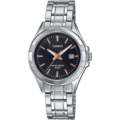 CASIO COLLECTION Mod. LADY DATE - BLACK. BRONZE INDEXES