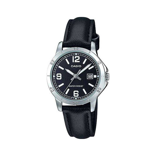 CASIO COLLECTION Mod. LADY DATE. LEATHER - BLACK WATCHES