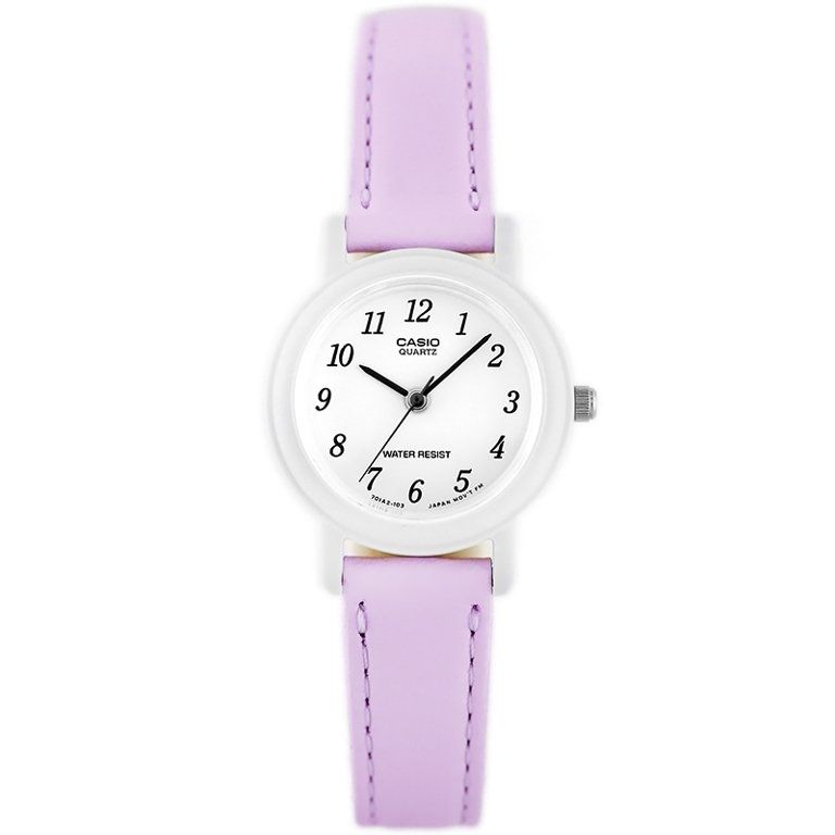 CASIO COLLECTION Mod. POP LADY. LEATHER - PASTEL VIOLET WATCHES