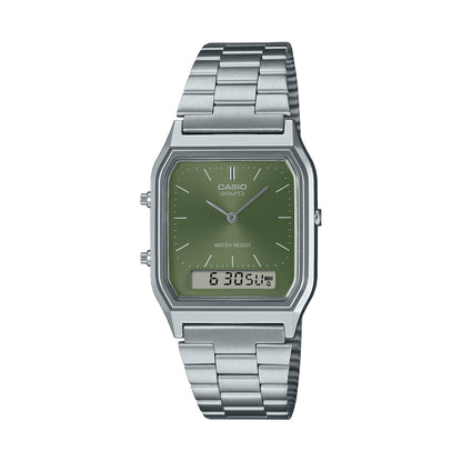 CASIO VINTAGE Mod. EDGY COLLECTION SUNRAY DIAL - GREEN MOSS