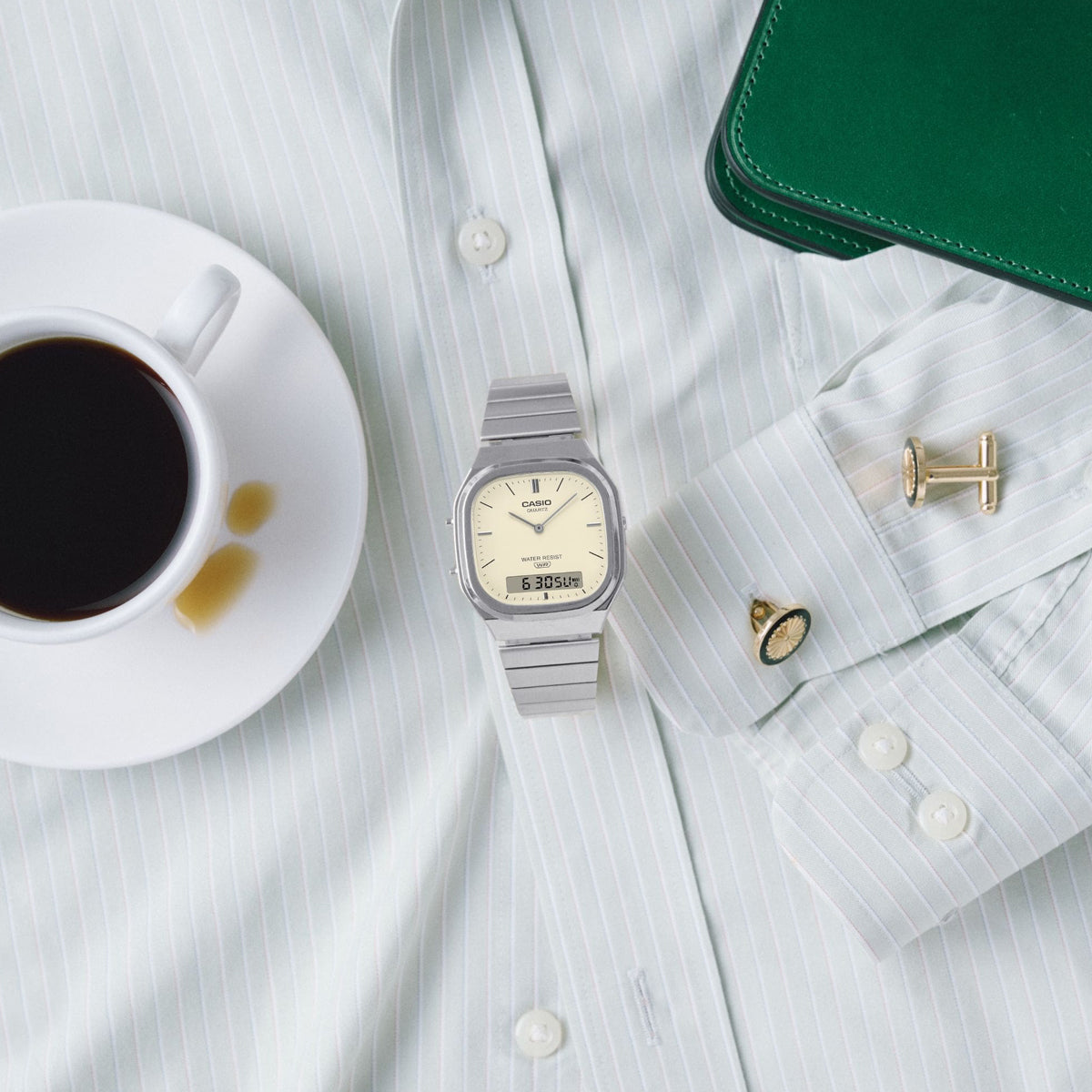 CASIO VINTAGE Mod. EDGY ROUNDED SQUARE - SILVER