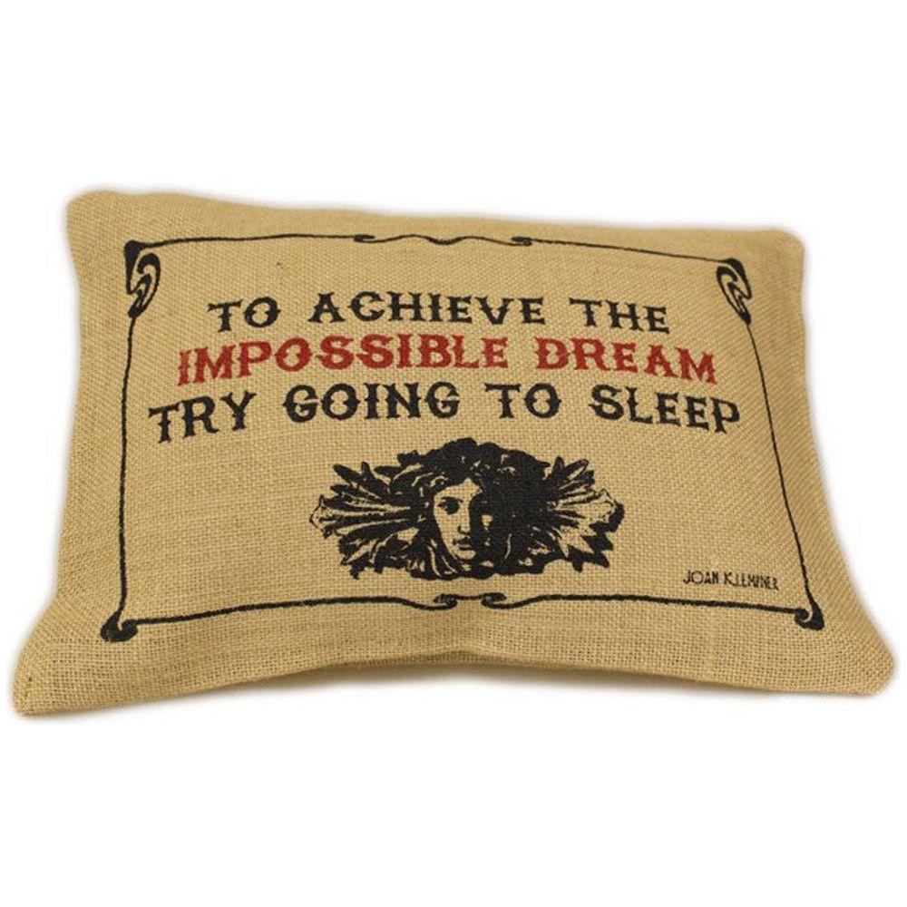 CUSCINI LETTERARI - Copricuscino in Juta lavata / Juta washed pillow case IMPOSSIBLE - Size 38x25cm FASHION ACCESSORIES