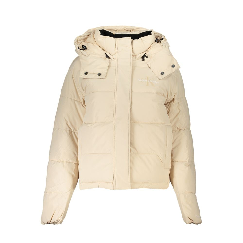 Calvin Klein Beige Polyester Women Jacket