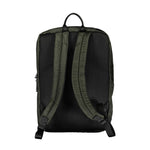 Back view of Calvin Klein Green Polyester Men Backpack with padded straps.