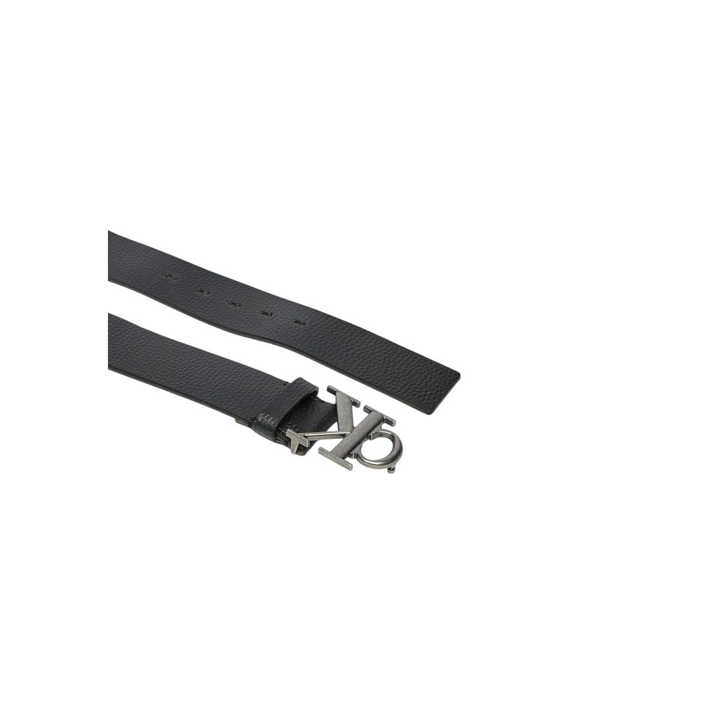 Calvin Klein Jeans Black Leather Regular Belt