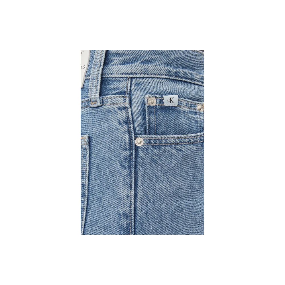 Calvin Klein Jeans Light Blue Cotton Relaxed Fit Jeans showing back pocket and label detail.