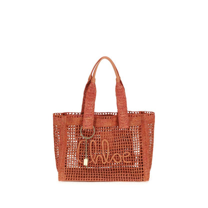 Chloé Red Raffia Shoulder Bag