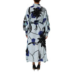 Christian Pellizzari Blue Sequin Embellished Shirt Maxi Dress
