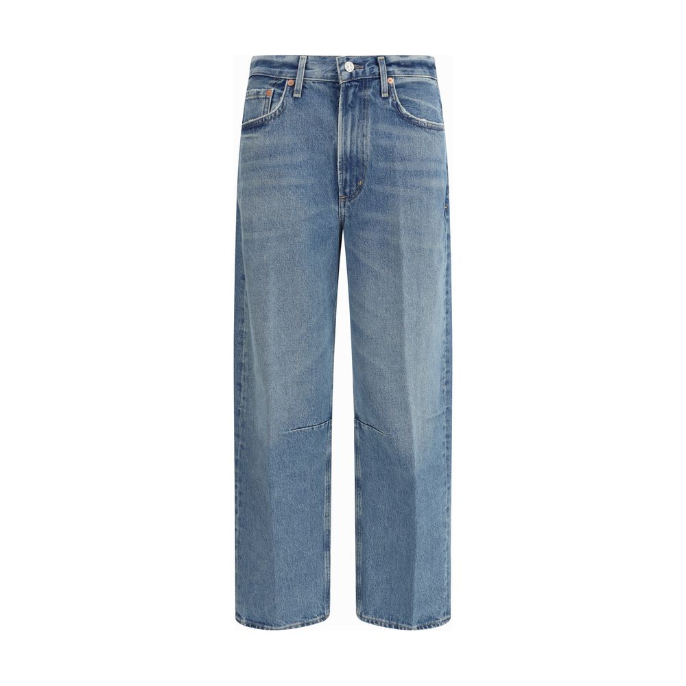 Citizens of Humanity Light Blue Cotton Jeans Denim with five-pocket design and mid-rise waist for modern casual style.
