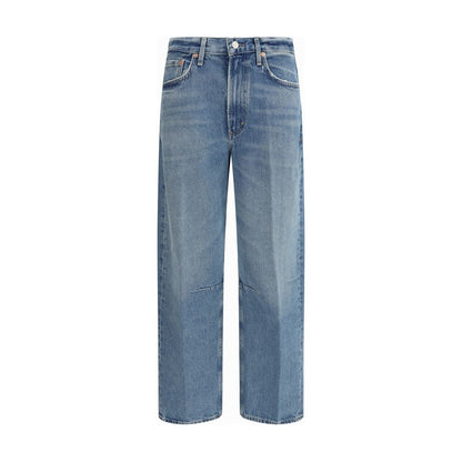 Citizens of Humanity Light Blue Cotton Jeans Denim with five-pocket design and mid-rise waist for modern casual style.