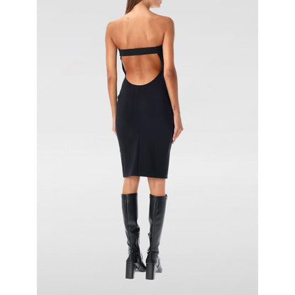 Back view of Coperni Black Cotton Cocktail Dress with sleeveless design and fitted silhouette