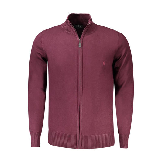 Coveri Moving Red Viscose Men SweaterElevate your wardrobe with the Coveri Moving long sleeve cardigan. This bold red statement piece features a sleek zip front and is accented with intricate embroidery and the iconic Coveri Moving logo. Crafted from a lu