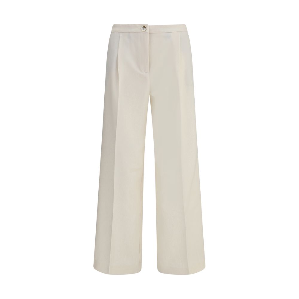 Cruna Cream Polyester Casual Pants