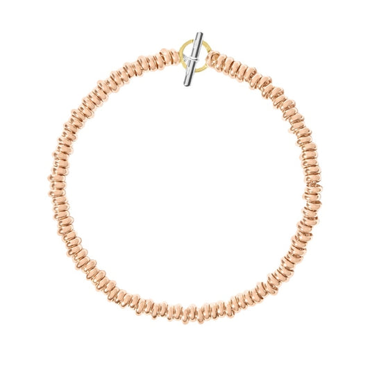 BRACCIALI DODO MOD. DBB9103RONDER9R9AM rose gold bracelet with unique bead design.