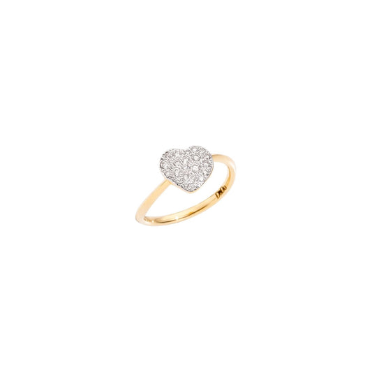 DODO Mod. DAC0014HEARSDB0OG5 with diamonds gold lady ring
