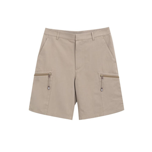Dior Beige Cotton Cargo Shorts with velcro closure, side and back pockets, zippered megabolsillos, 55% cotton, 45% polyester.