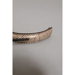 Dolce & Gabbana Beige Brown Snakeskin Leather Gold Ring Shoulder Strap