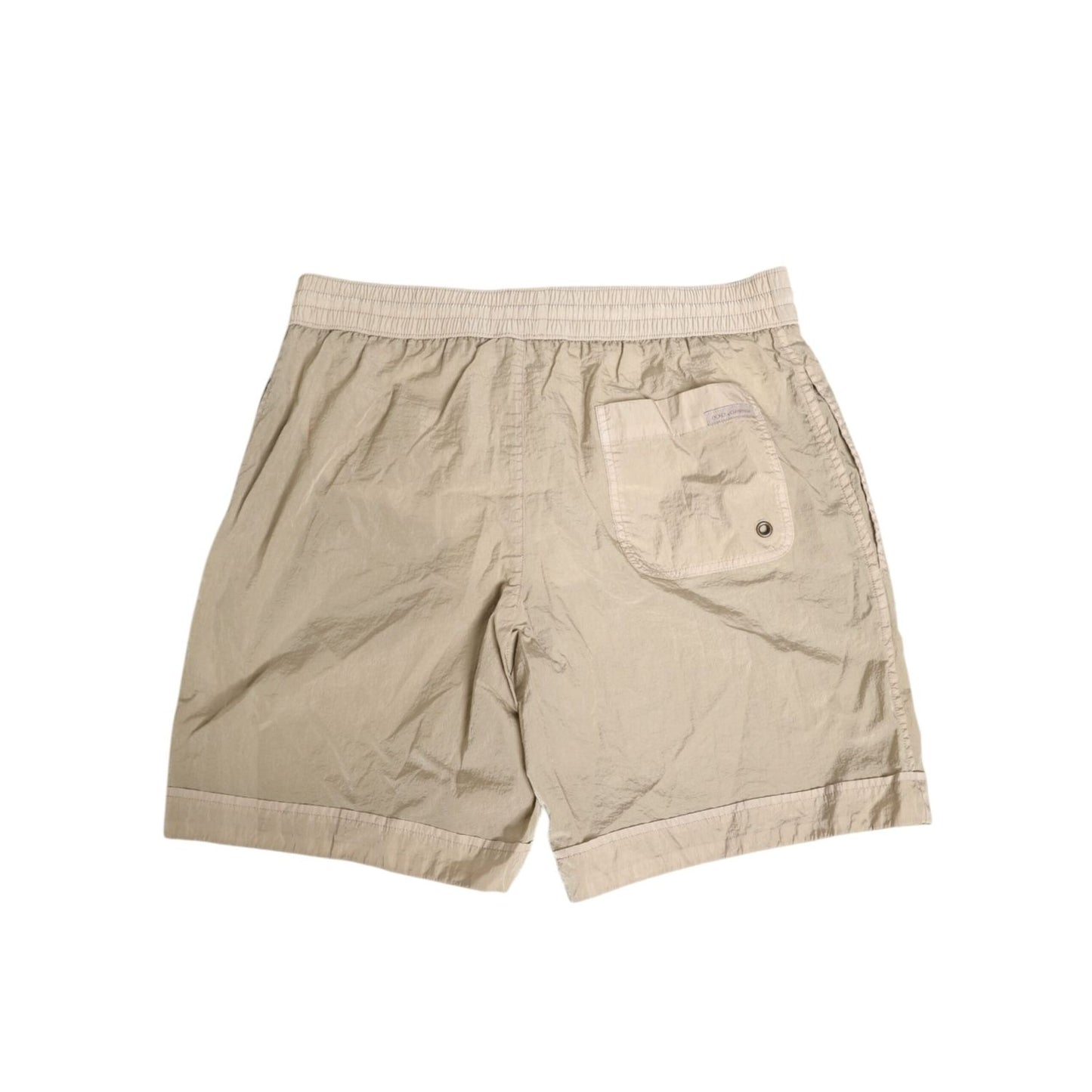 Dolce & Gabbana Beige Nylon Beachwear Men Boxer Short Swimwear