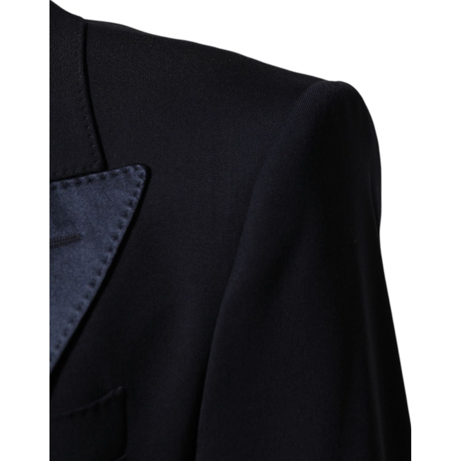 Dolce & Gabbana Black 3 Piece Wool Silk Blend Suit SICILIA
