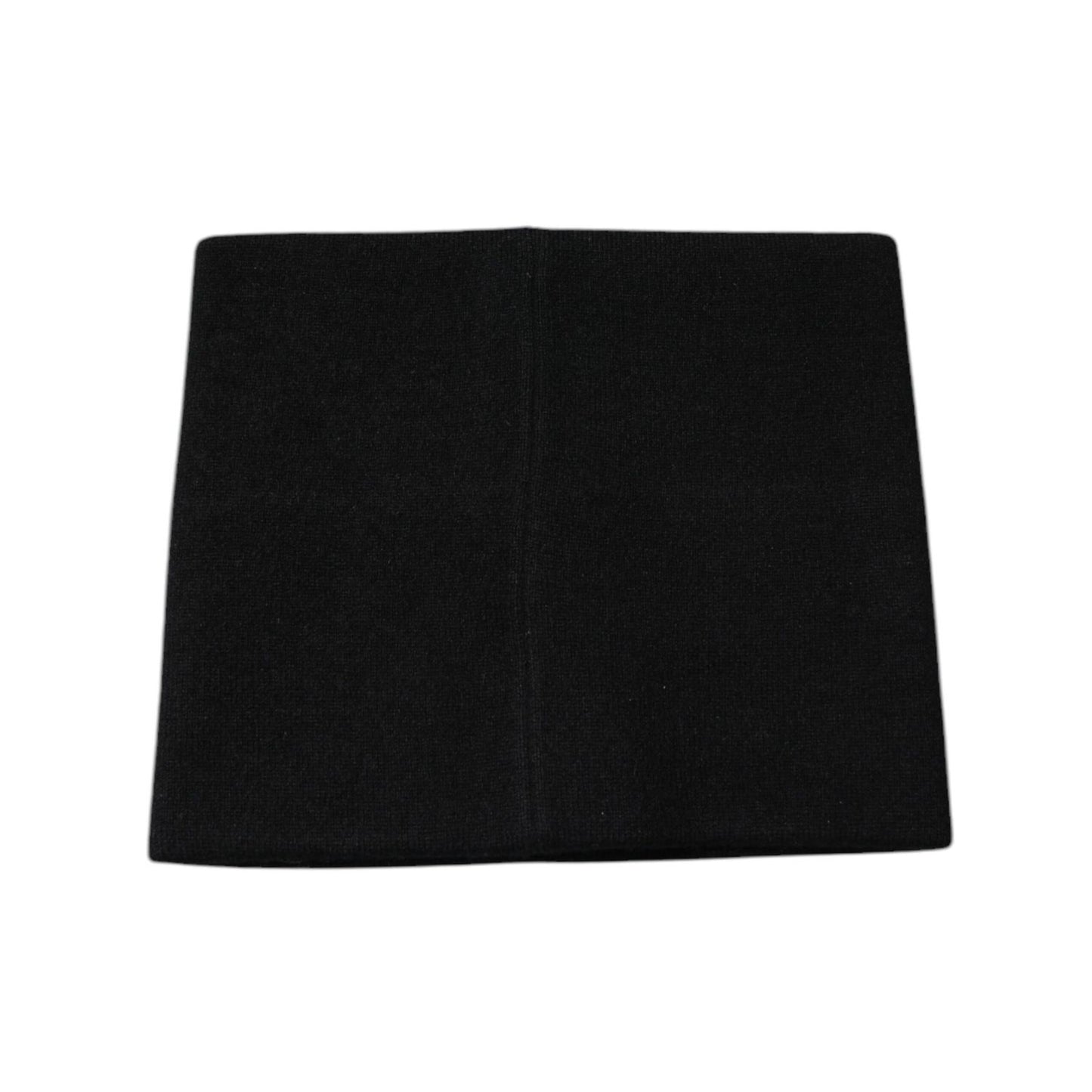 Dolce & Gabbana Black Cashmere DG Logo Square Handkerchief Scarf