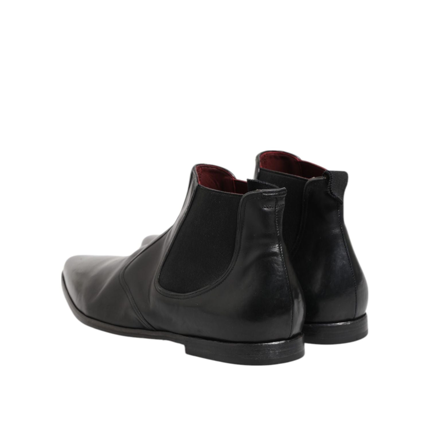 Dolce & Gabbana Black Chelsea Slip On Men Ankle Boots Shoes