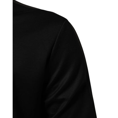Dolce & Gabbana Black Cotton Logo Full Zip Men Bomber Jacket