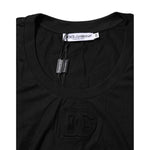 Dolce & Gabbana Black Cotton Short Sleeves Round Neck T-shirt