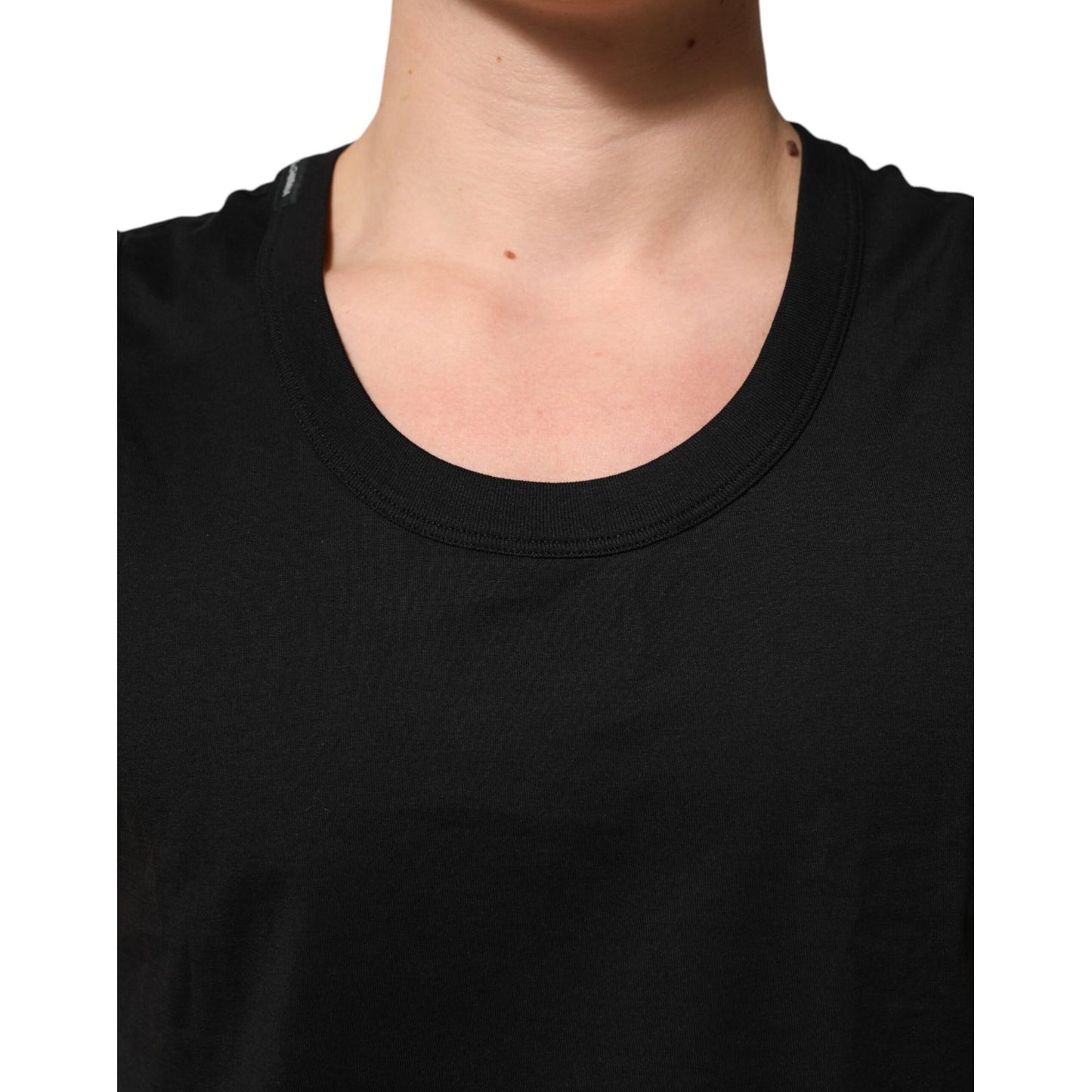Dolce & Gabbana Black Cotton Sleeveless Underwear Men Tank Top