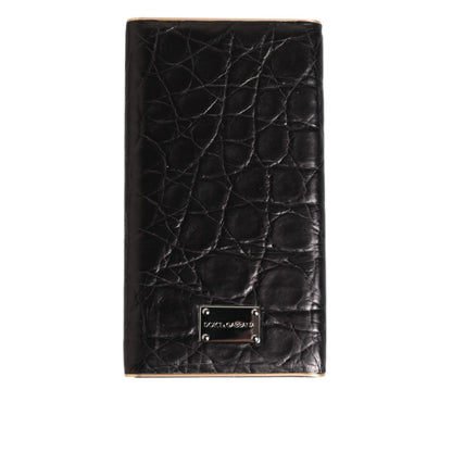 Dolce & Gabbana Black Exoctic Leather Embossed 3000mAh Power Bank Charger USB