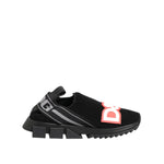 Dolce & Gabbana Black Grey Slip On Sorrento Sneakers Shoes