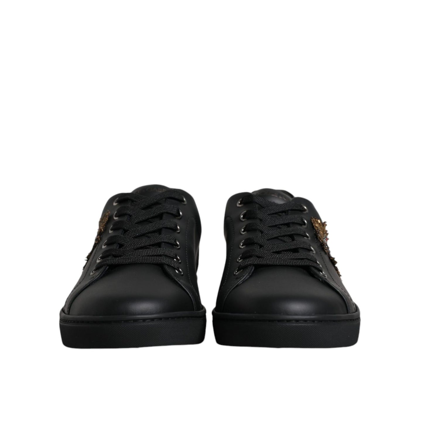 Dolce & Gabbana Black London Sacred Heart Men Sneakers Shoes
