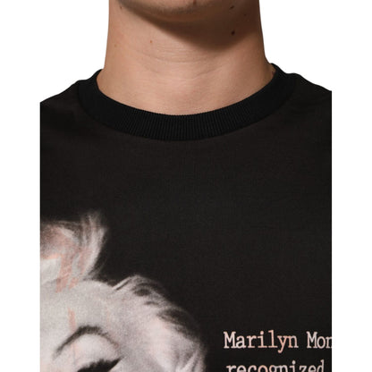 Dolce & Gabbana Black Marilyn Monroe Cotton Crew Neck T-shirt