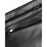 Dolce & Gabbana Black Palmellato Leather Logo Plaque Shoulder Borse Bag