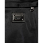 Dolce & Gabbana Black Polyester Logo Plaque Sweatpants Jogger Pants