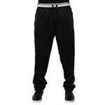 Dolce & Gabbana Black Polyester Logo Stripe Track Jogger Pants