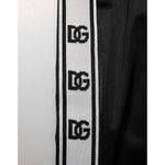 Dolce & Gabbana Black Polyester Logo Stripe Track Jogger Pants