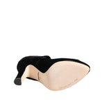 Dolce & Gabbana Black Roses Crystal Brooch Mary Jane Shoes